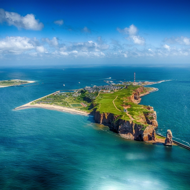 Luftaufnahme der Insel Helgoland