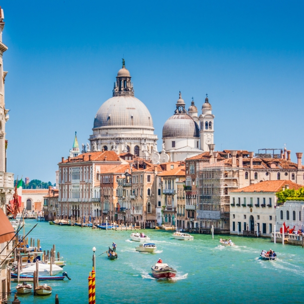 Blick auf den Canal Grande in Venedig