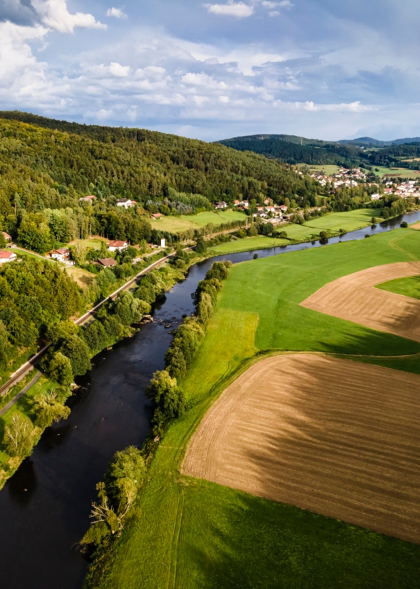 Drohnenaufnahme in Ostbayern